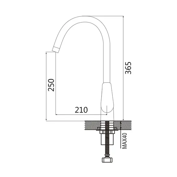 Смеситель для кухни с гибким изливом шлангом Shevanik S443-3, изображение 14