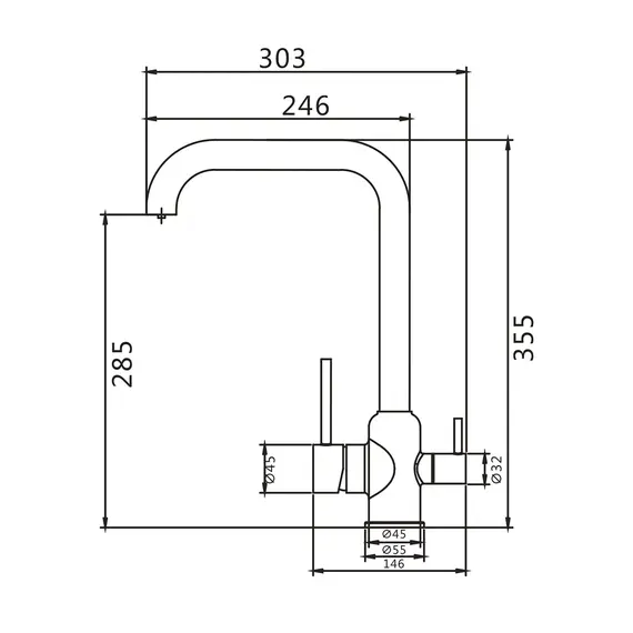 Высокий смеситель для кухни с фильтром для воды Shevanik S268, изображение 16