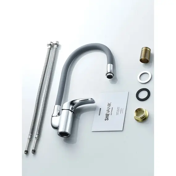 Смеситель для кухни с гибким изливом шлангом Shevanik S5543-9, изображение 18