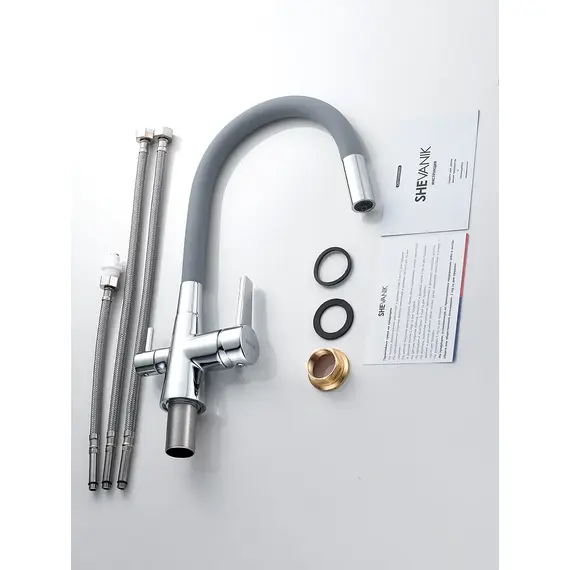 Смеситель для кухни с гибким изливом и фильтром Shevanik S668, изображение 23