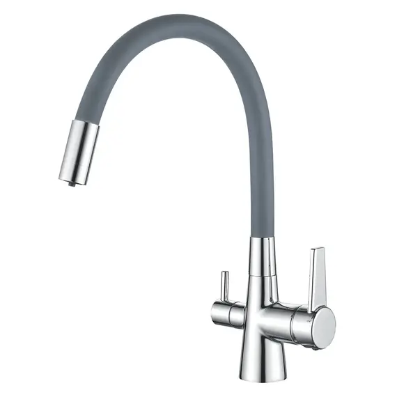 Смеситель для кухни с гибким изливом и фильтром Shevanik S668, изображение 25