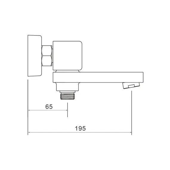 Смеситель для ванны с коротким изливом и душем Rose R1002H, изображение 2