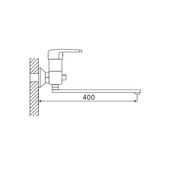 Смеситель для ванны с длинным изливом и душем Shevanik S5022, изображение 2