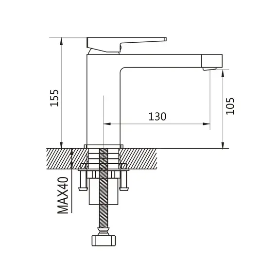 Смеситель для раковины умывальника в ванную Shevanik S6801, изображение 2