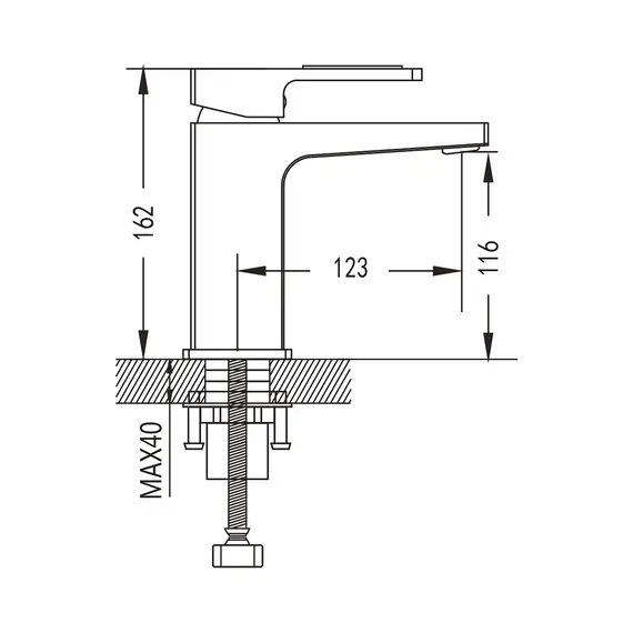 Смеситель для раковины умывальника в ванную Shevanik S9001, изображение 2