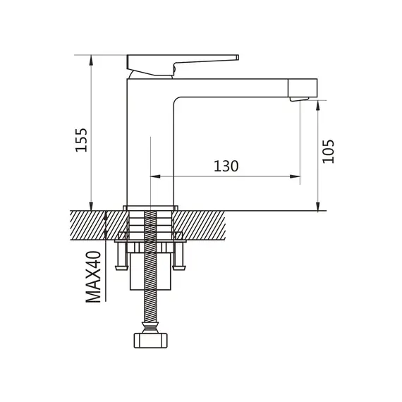 Смеситель для раковины умывальника в ванную Shevanik S6801H, изображение 2