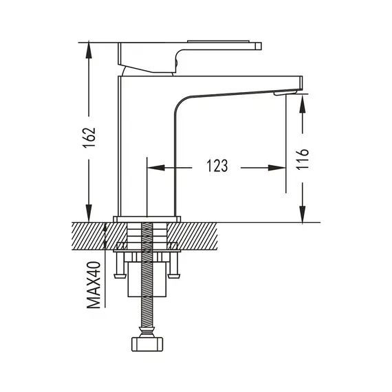 Смеситель для раковины умывальника в ванную Shevanik S9001F, изображение 2