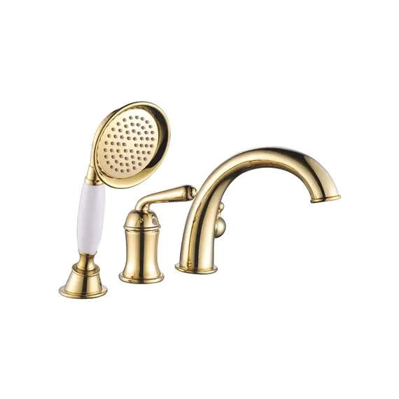 Встраиваемый смеситель на борт ванны с душем Rose R0212E, изображение 2