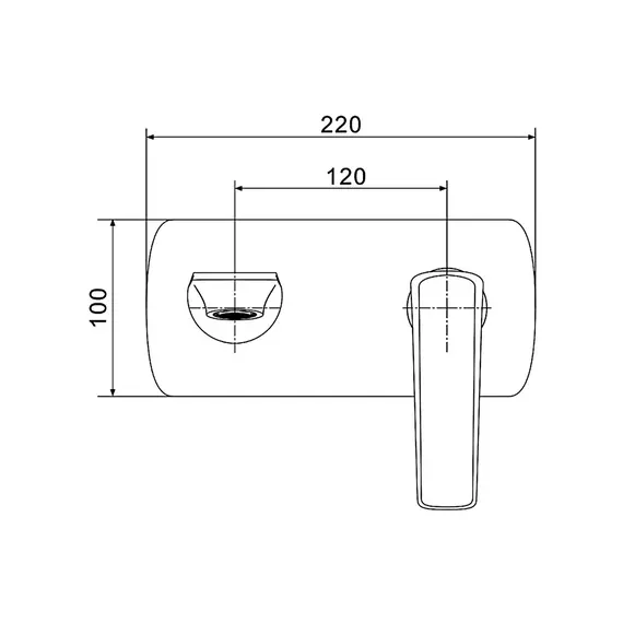 Настенный смеситель для накладной раковины в ванну Rose R1341H, изображение 2