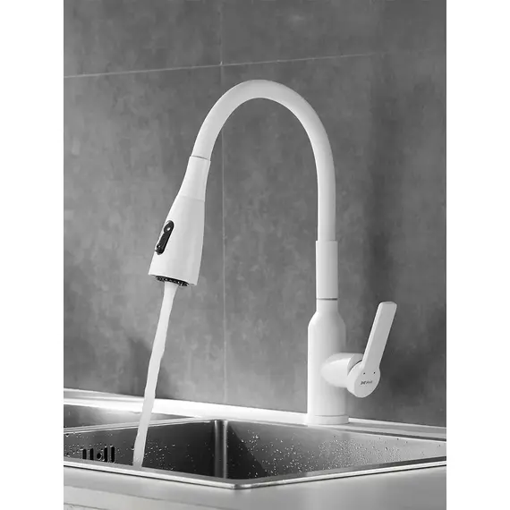 Смеситель для кухни с гибким изливом и душем Shevanik S843C-1, изображение 2