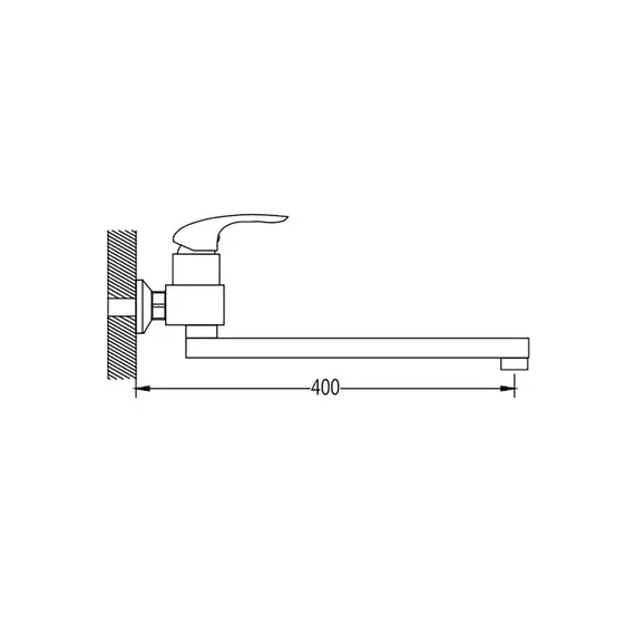 Смеситель для ванны с длинным изливом и душем Shevanik S5572, изображение 2