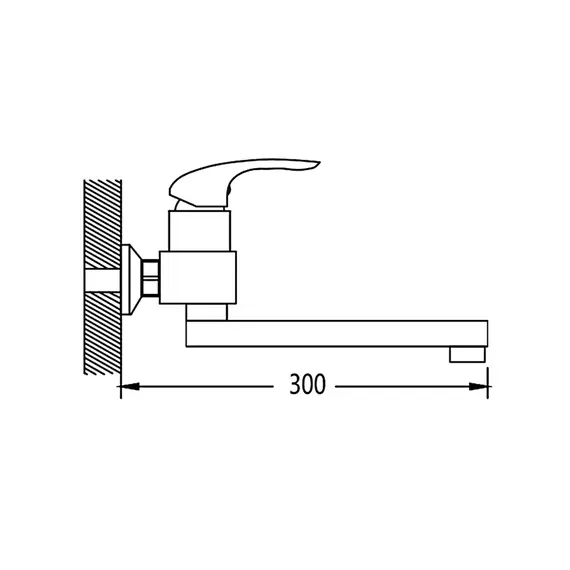 Смеситель для ванны с коротким изливом и душем Shevanik S5502, изображение 2