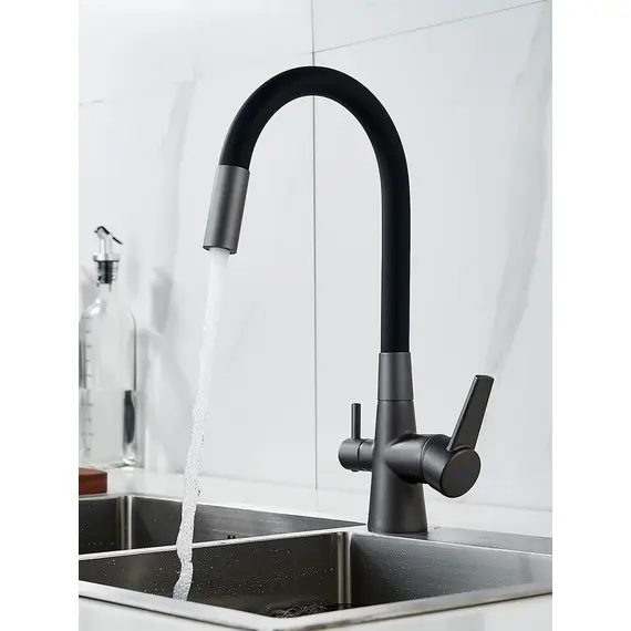 Смеситель для кухни с гибким изливом и фильтром Shevanik S668Y, изображение 2