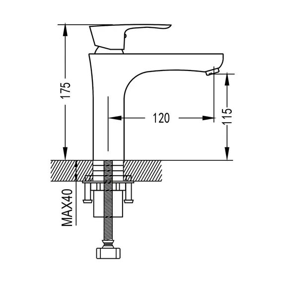 Смеситель для раковины умывальника в ванную Shevanik S9801H, изображение 2