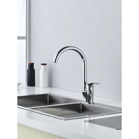 Высокий однорычажный смеситель для кухни на мойку Shevanik S5553, изображение 2