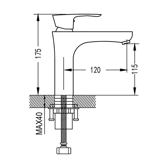 Смеситель для раковины умывальника в ванную Shevanik S9801F, изображение 2