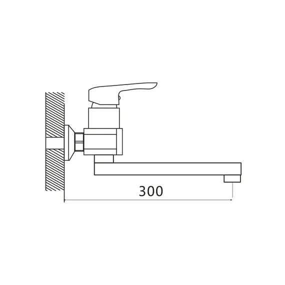 Настенный смеситель для накладной раковины в ванну Shevanik S5693, изображение 2