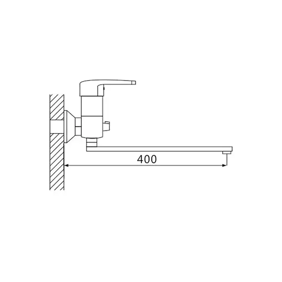 Смеситель для ванны с длинным изливом и душем Shevanik S5022F, изображение 2