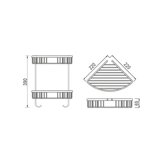 Полка угловая Rose RW12H, изображение 2