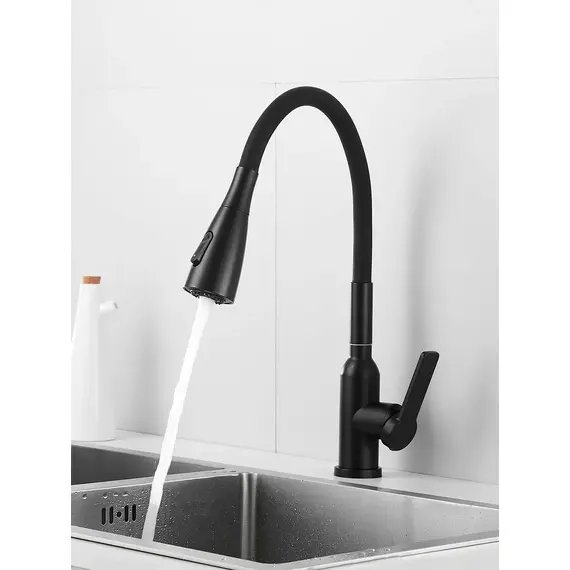 Смеситель для кухни с гибким изливом и душем Shevanik S843H-3, изображение 2