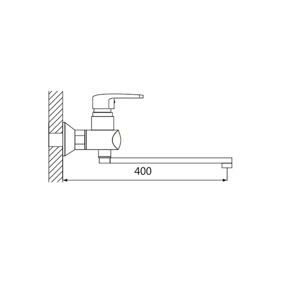 Смеситель для ванны с длинным изливом и душем Shevanik S5072, изображение 2