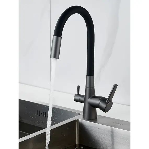 Смеситель для кухни с гибким изливом и фильтром Shevanik S668Y, изображение 3