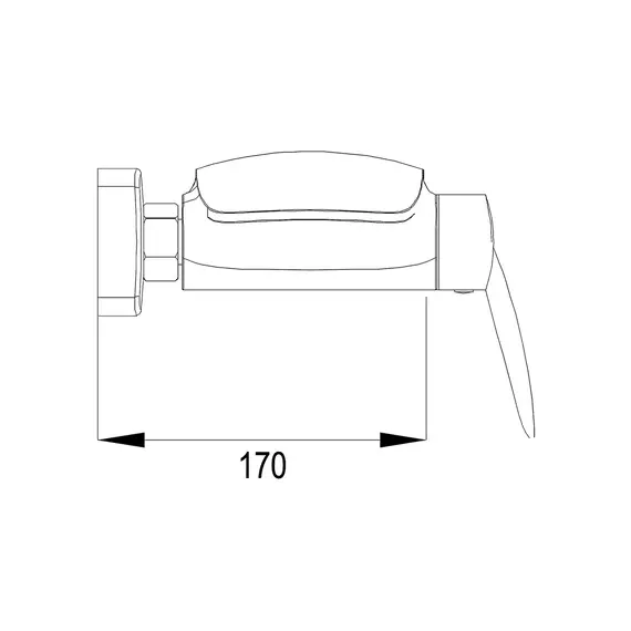 Смеситель для ванны с коротким изливом и душем Rose R1102H, изображение 3