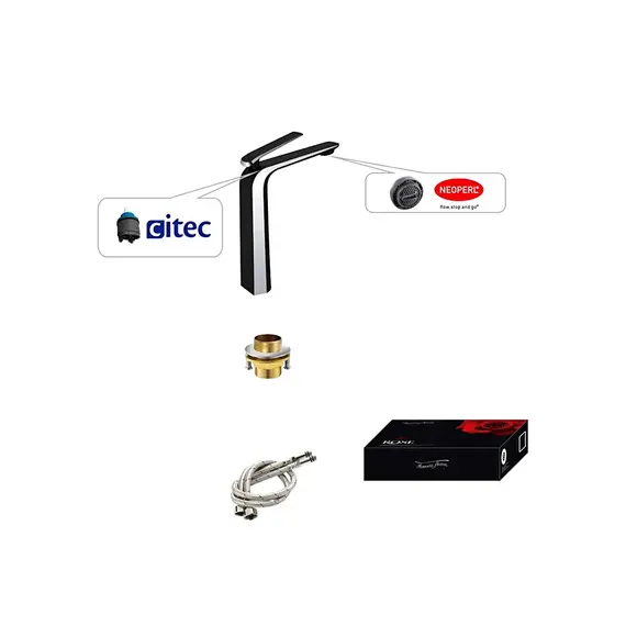 Высокий смеситель для накладной раковины в ванну Rose R1311H, изображение 3