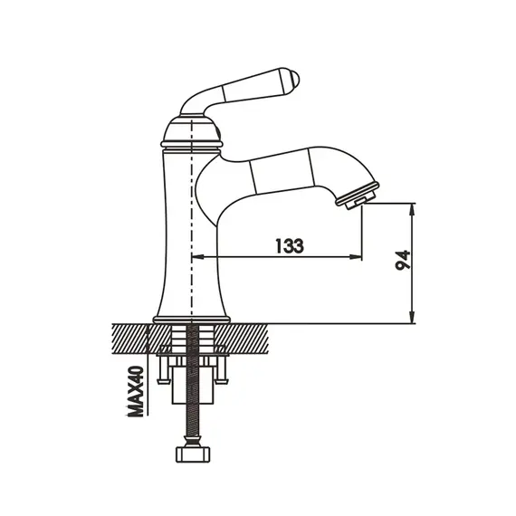 Смеситель для раковины умывальника в ванную Rose R0201E, изображение 3