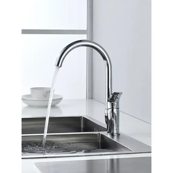 Высокий однорычажный смеситель для кухни на мойку Shevanik S5553, изображение 3