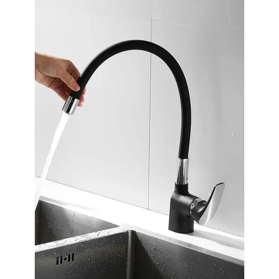 Смеситель для кухни с гибким изливом шлангом Shevanik S443-3, изображение 4