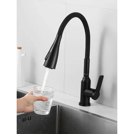 Смеситель для кухни с гибким изливом и душем Shevanik S843H-3, изображение 4