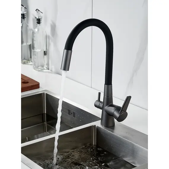 Смеситель для кухни с гибким изливом и фильтром Shevanik S668Y, изображение 4