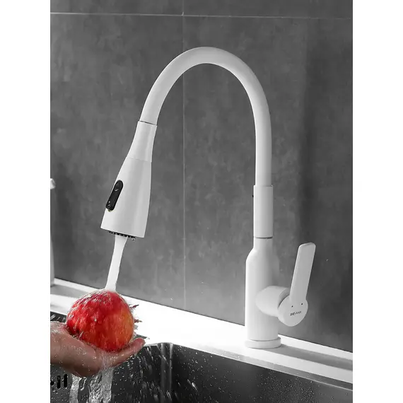 Смеситель для кухни с гибким изливом и душем Shevanik S843C-1, изображение 4