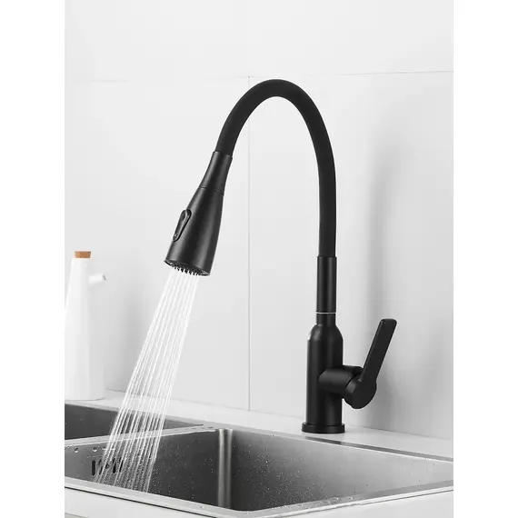 Смеситель для кухни с гибким изливом и душем Shevanik S843H-3, изображение 5