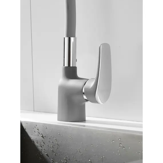 Смеситель для кухни с гибким изливом шлангом Shevanik S443-9, изображение 5