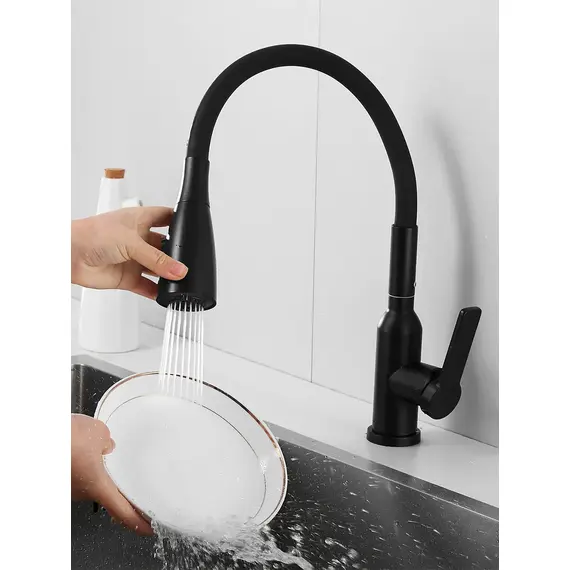 Смеситель для кухни с гибким изливом и душем Shevanik S843H-3, изображение 6