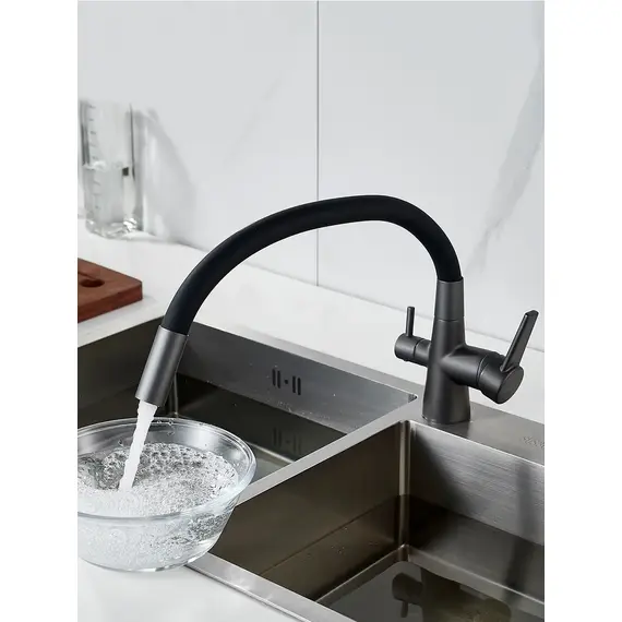 Смеситель для кухни с гибким изливом и фильтром Shevanik S668Y, изображение 8