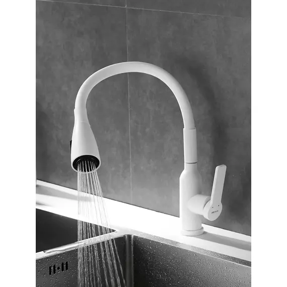 Смеситель для кухни с гибким изливом и душем Shevanik S843C-1, изображение 8