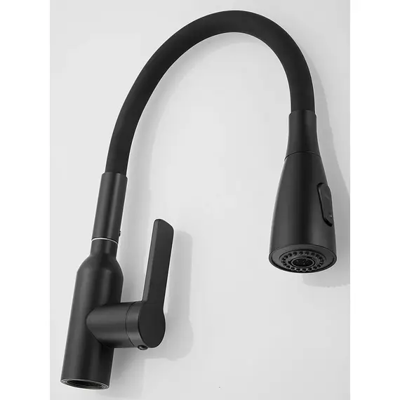 Смеситель для кухни с гибким изливом и душем Shevanik S843H-3, изображение 9