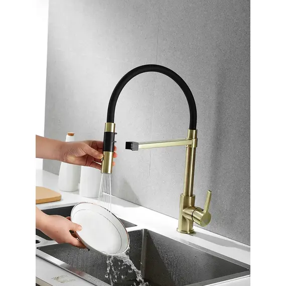 Смеситель для кухни с гибким изливом и душем Rose R133Q, изображение 10