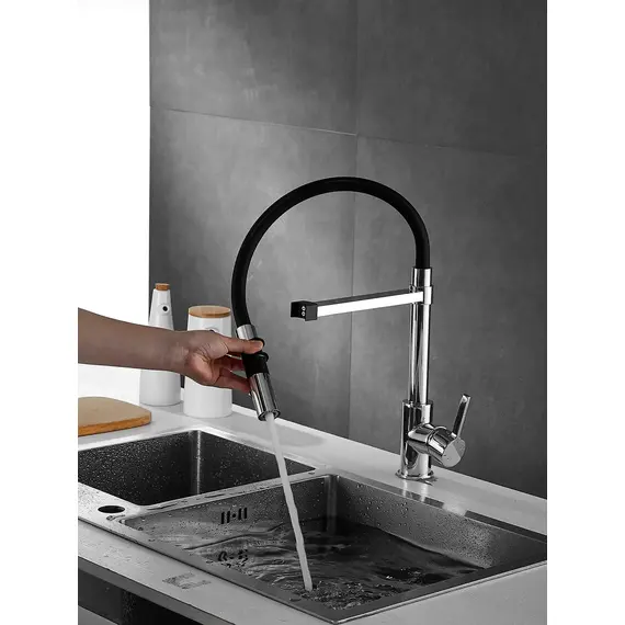 Смеситель для кухни с гибким изливом и душем Rose R133, изображение 10