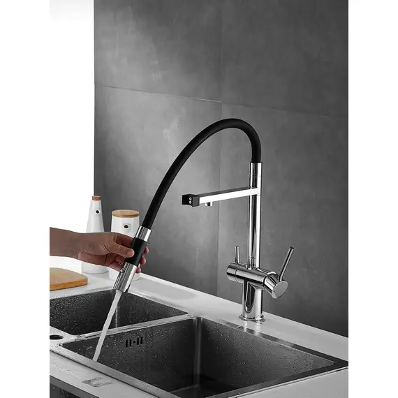 Смеситель для кухни с гибким изливом и фильтром Rose R958, изображение 10