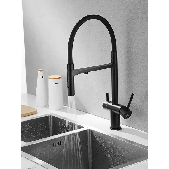 Смеситель для кухни с гибким изливом и фильтром Rose R958H, изображение 10