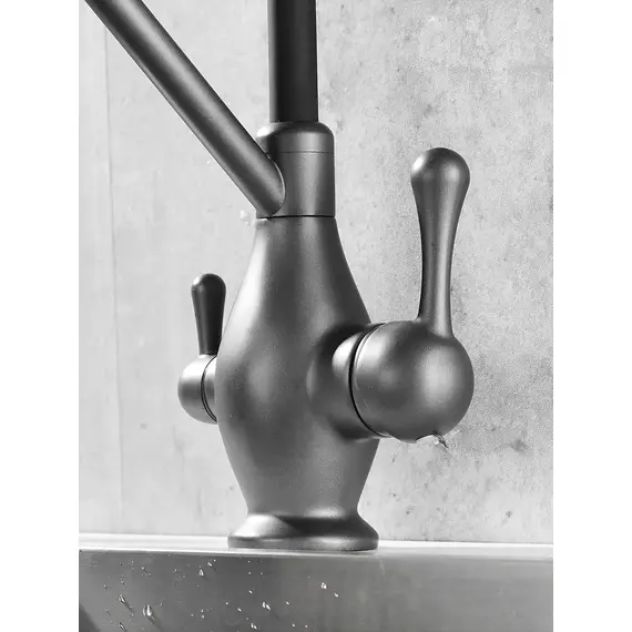 Смеситель для кухни с гибким изливом и фильтром Rose R858Y, изображение 11