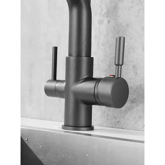 Смеситель для кухни с гибким изливом и фильтром Rose R658Y, изображение 11