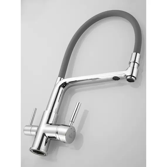 Смеситель для кухни с гибким изливом и фильтром Rose R658, изображение 11