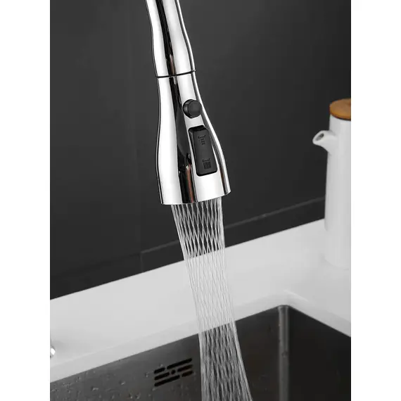 Однорычажный смеситель для кухни с выдвижной лейкой Shevanik S163, изображение 11