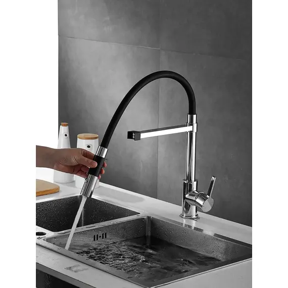 Смеситель для кухни с гибким изливом и душем Rose R133, изображение 12