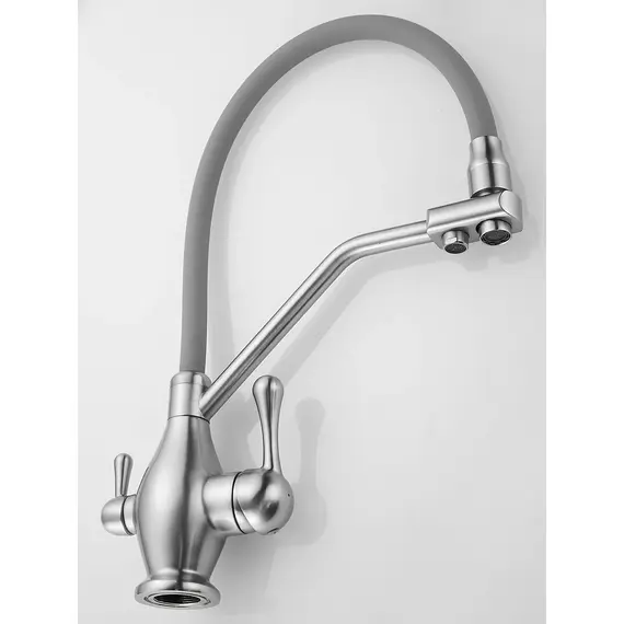 Смеситель для кухни с гибким изливом и фильтром Rose R858L, изображение 12